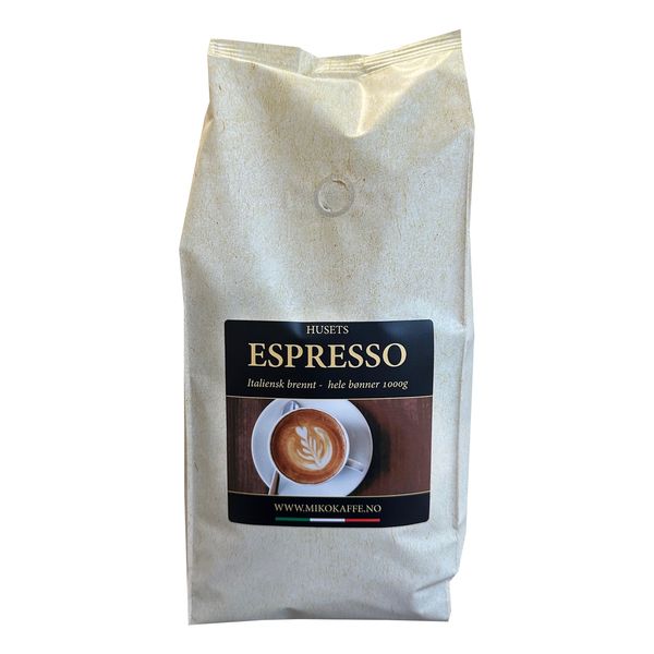 Husets Espresso - Hele Bønner 1 kg