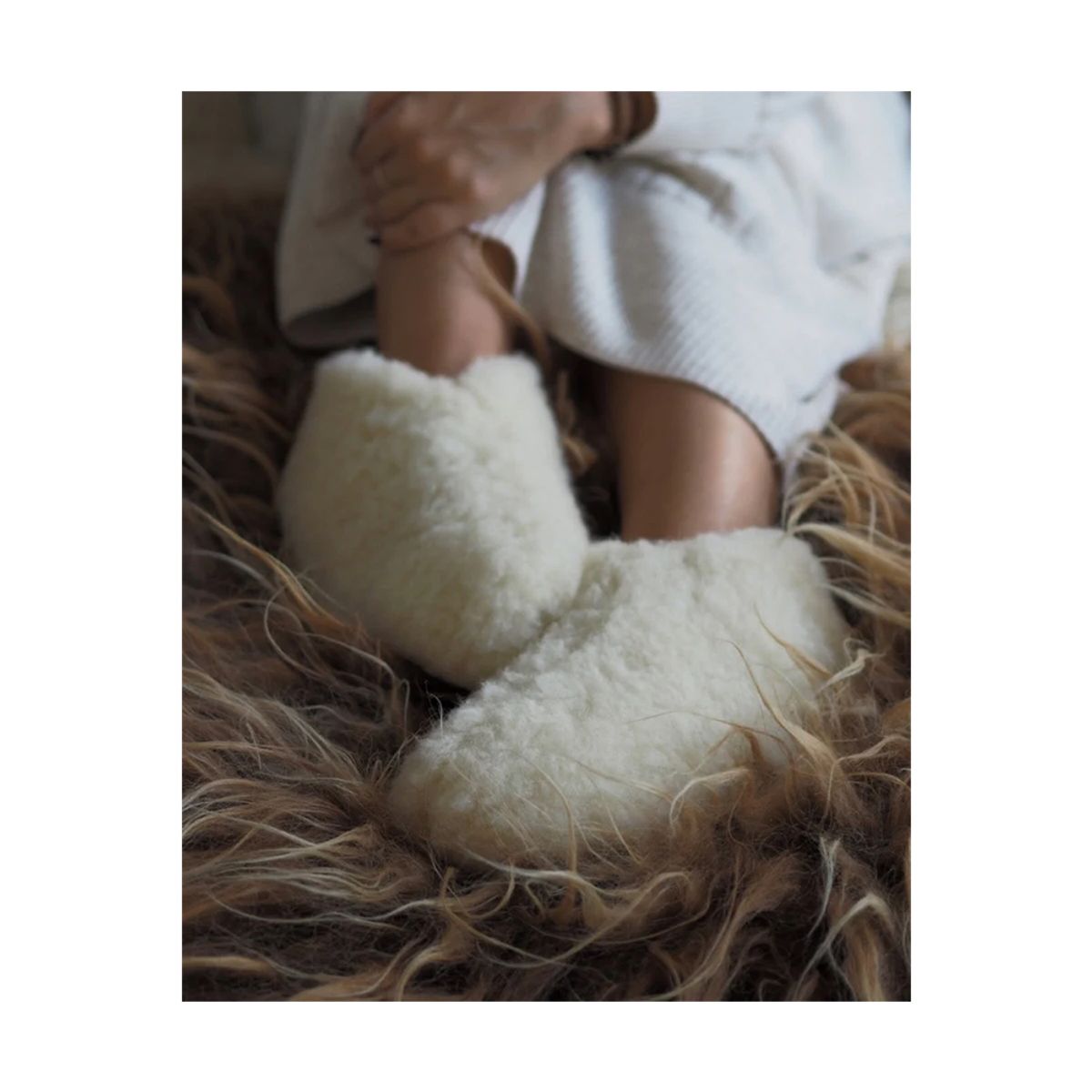 Ulltøfler (Lav Modell) - Naturhvit