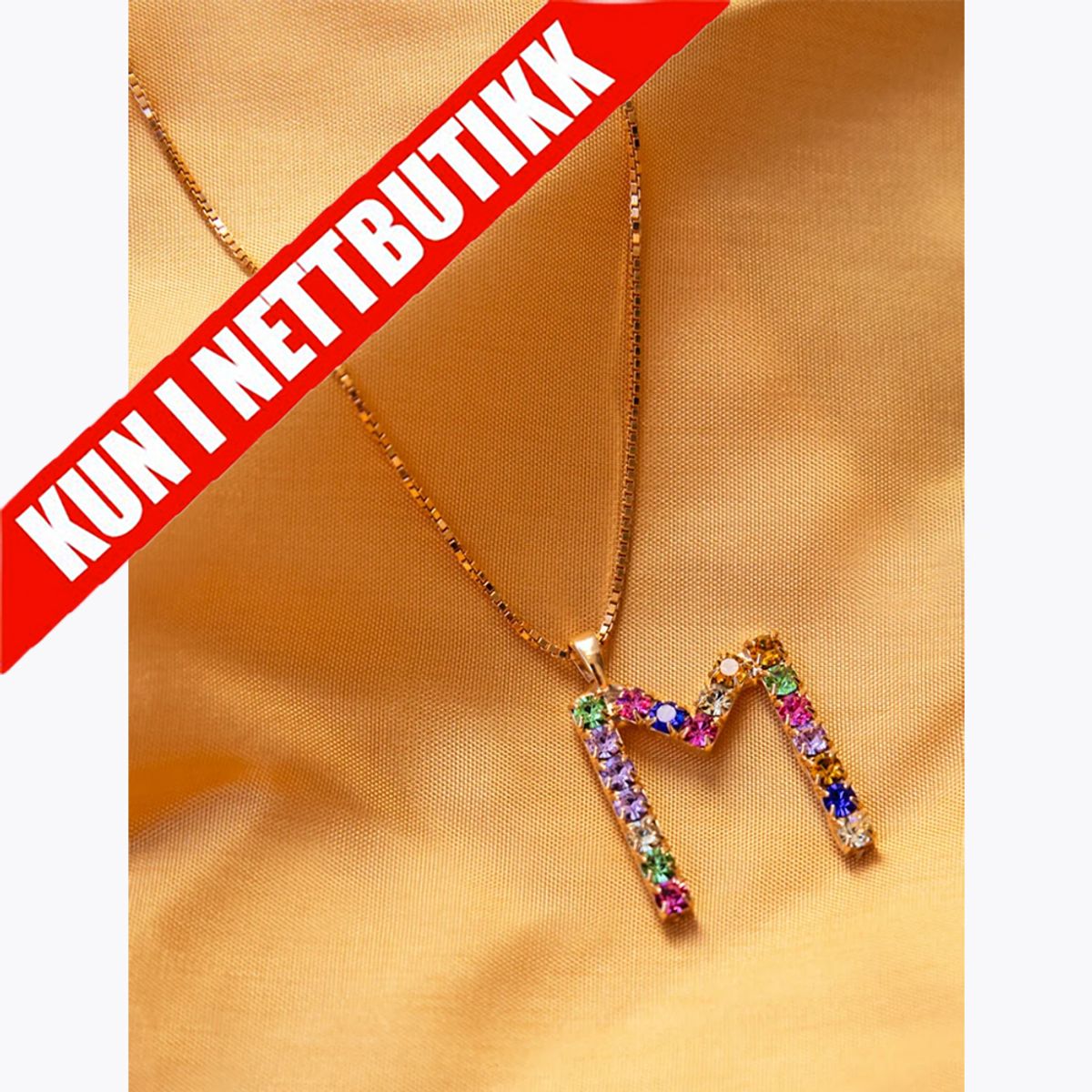 Letter Necklace - Rainbow Gold