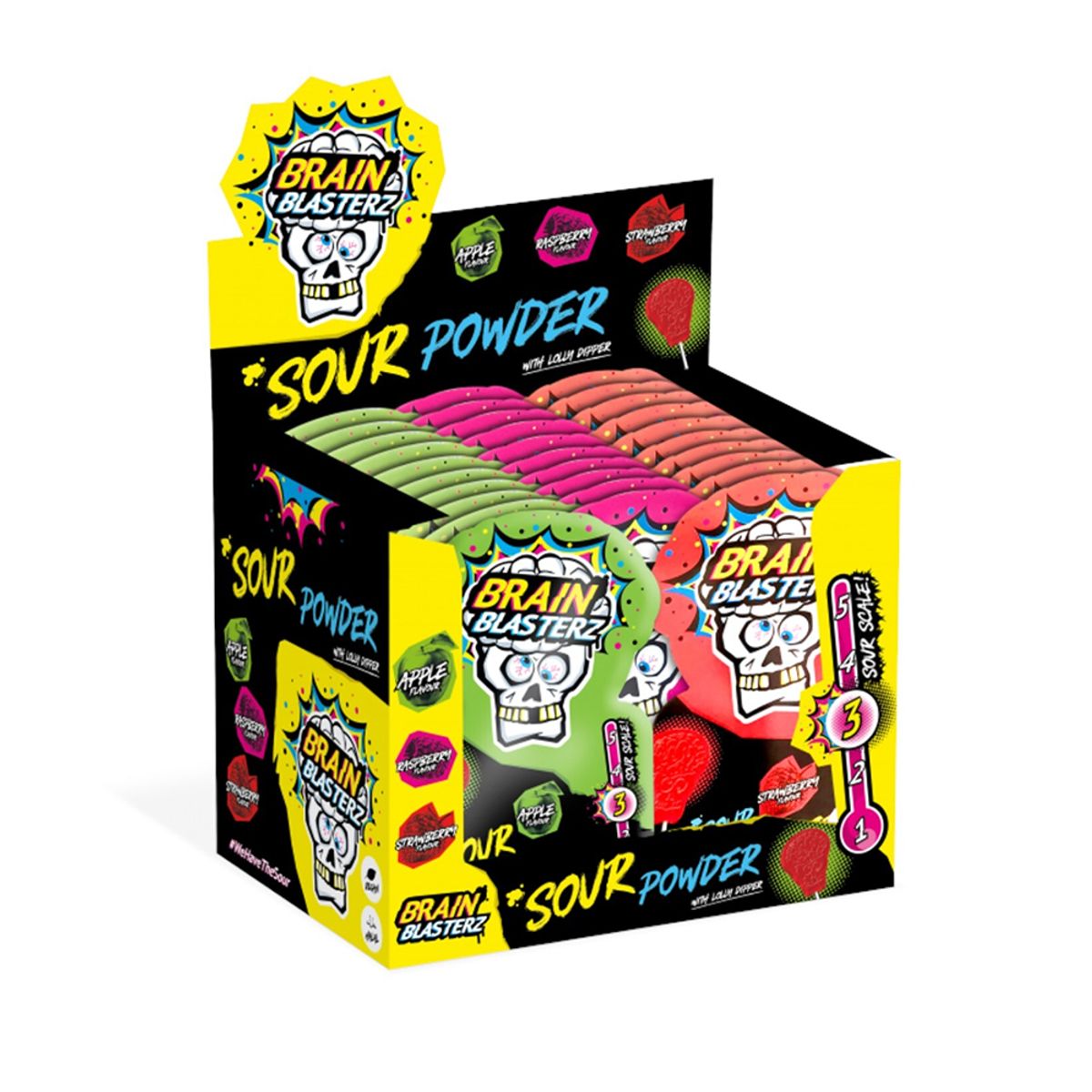 Sour Powder Lolly Dippers (Kartong 30 x 10g)