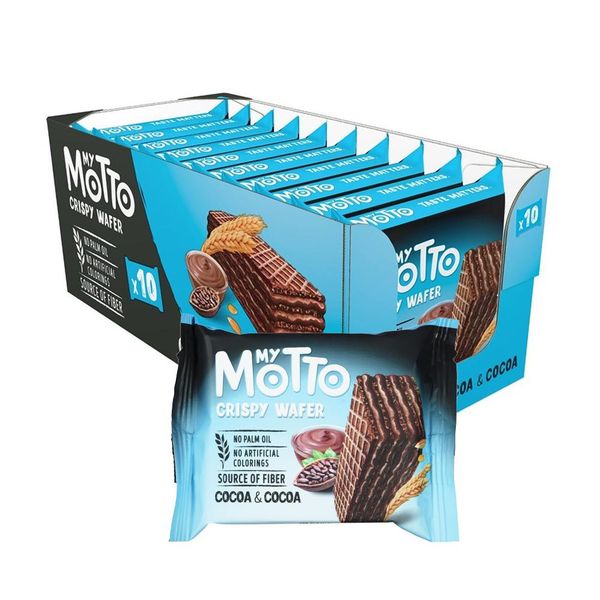 Hovedbilde Crispy Wafer Cocoa & Cocoa (Kartong 10 x 30g)