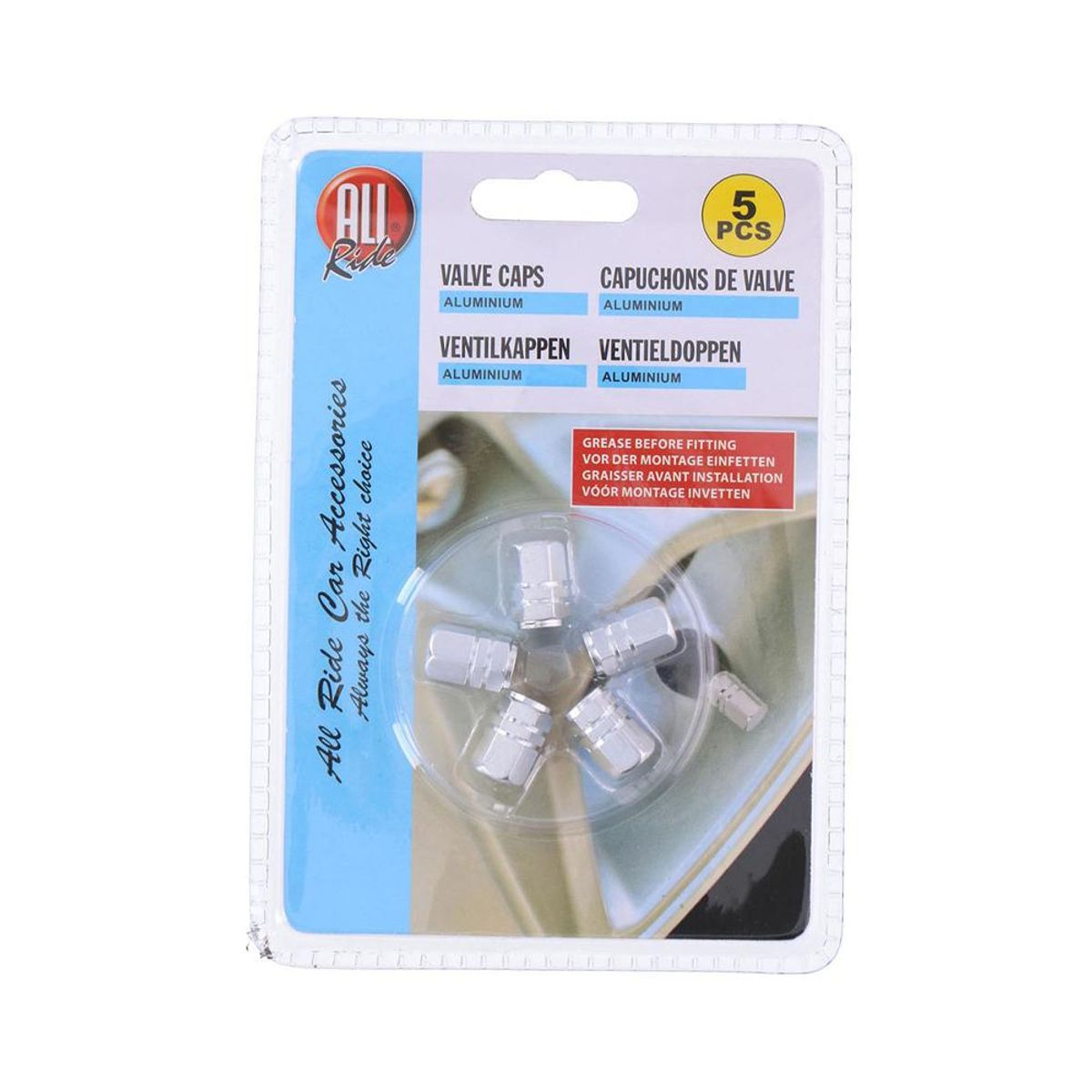 Ventilhetter Aluminium 5pk