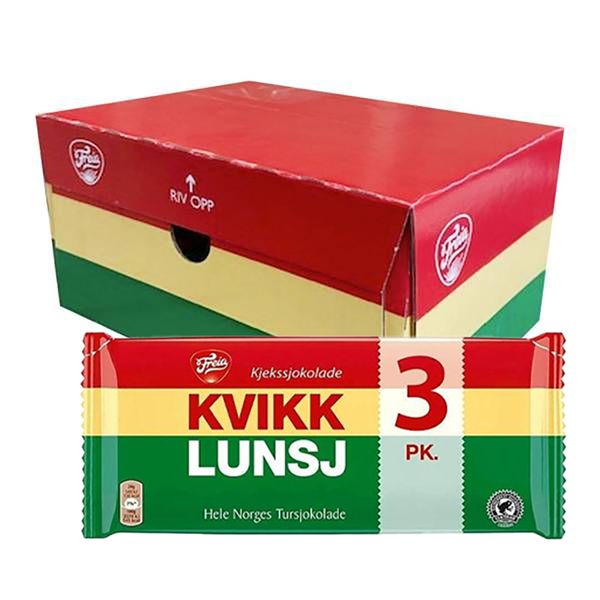 Hovedbilde Kvikk Lunsj 3pk (Kartong 23 x 141g)