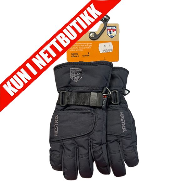 Isaberg Czone Hanske Junior - Sort