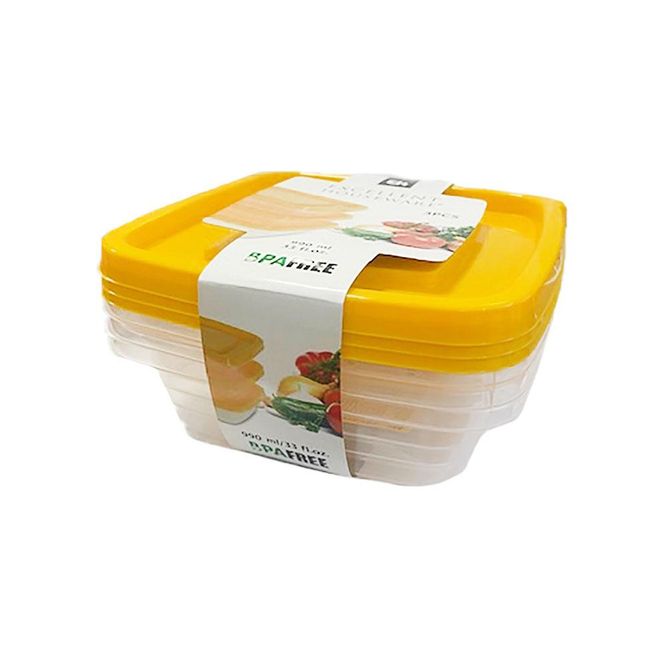 Hovedbilde Plastbokser til oppbevaring, 3 x 990ml