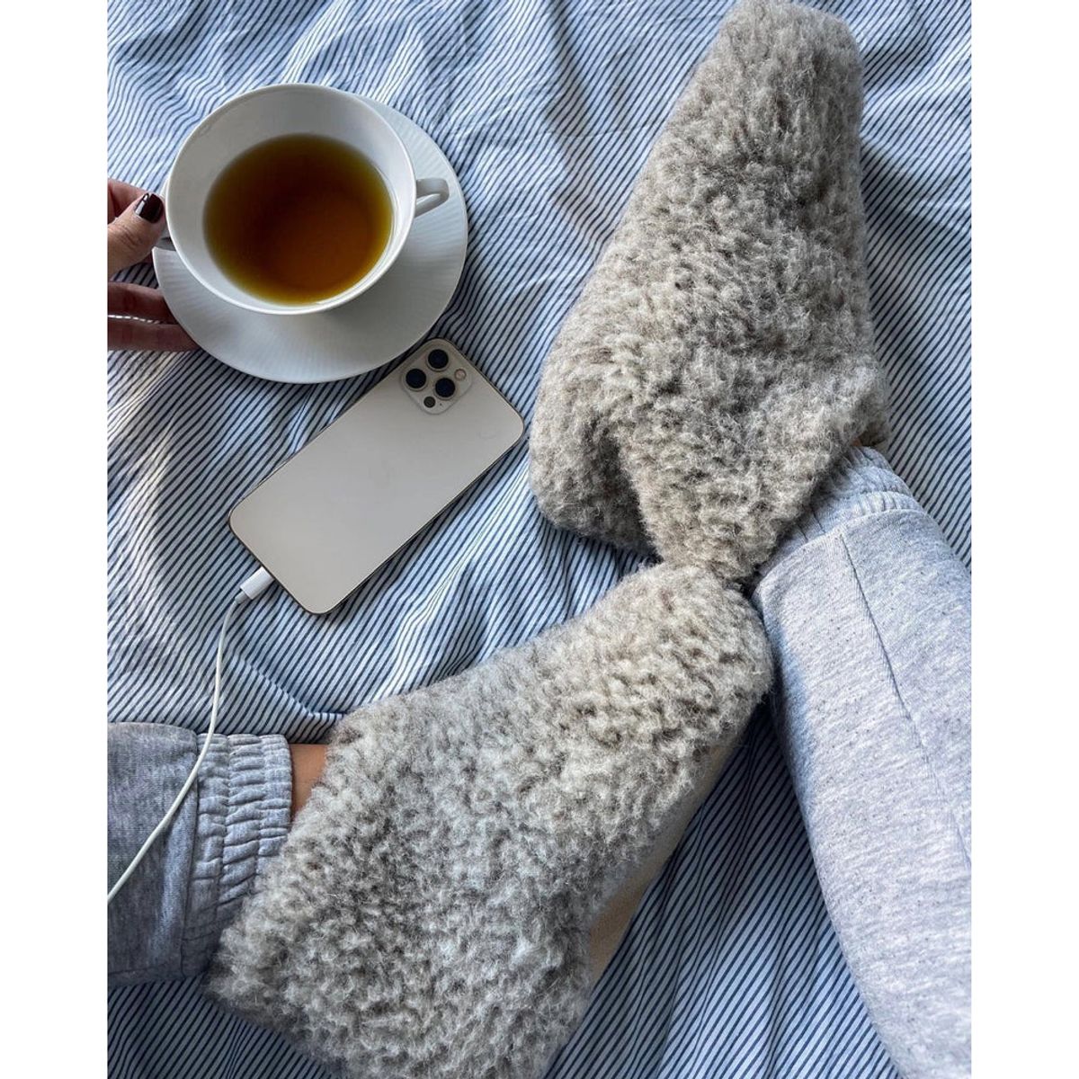 Ulltøfler (Lav Modell) - Gråmelert