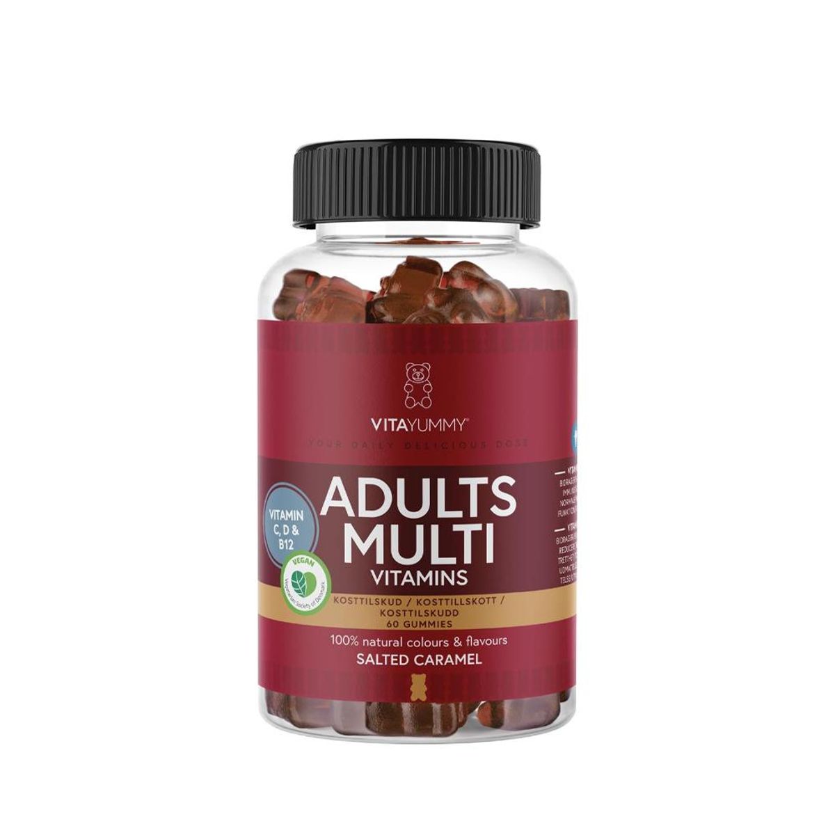 Kosttilskudd Adults Multi Vitamins 60stk - Salt Karamell
