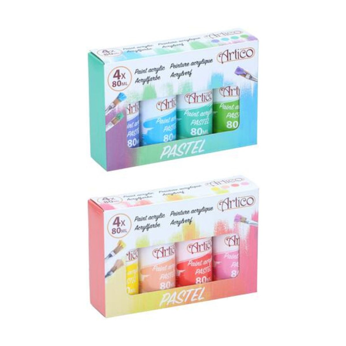 Akrylmaling - Pastell 4 x 80ml